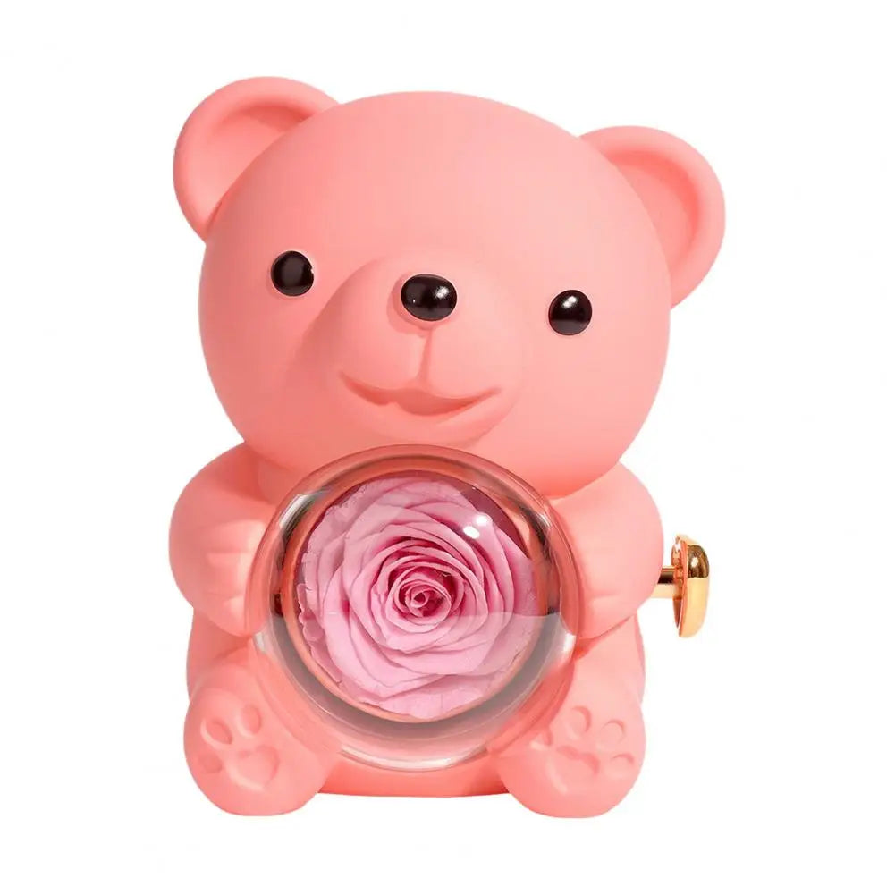 ForeverRose™ – Miś z Wieczną Różą i Naszyjnikiem